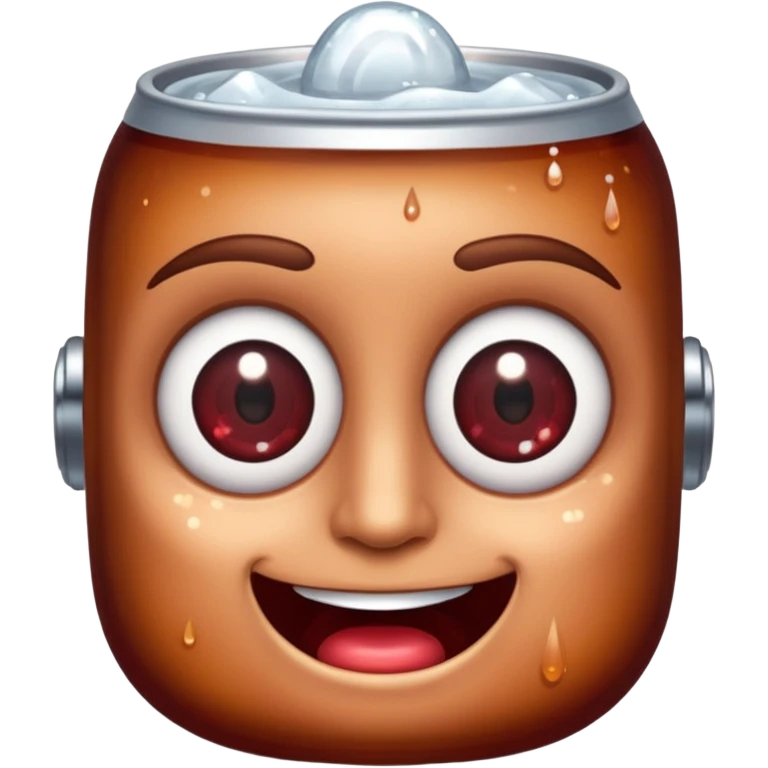 Make me a emoji like the star eyes emoji but instead of stars it’s Dr Pepper emoji