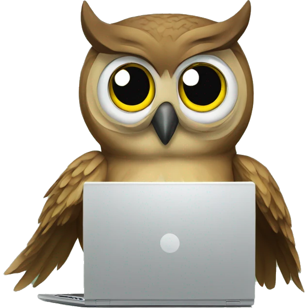 owl-coding-with-laptop emoji