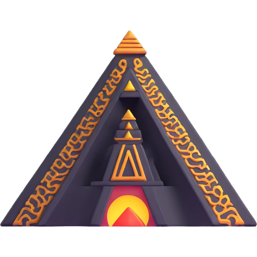 Toltec pyramid with ornate carvings emoji