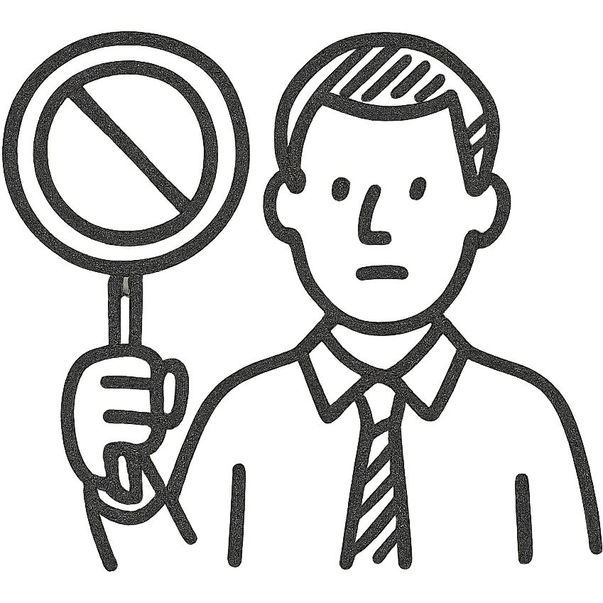 A white man showing a prohibition sign emoji