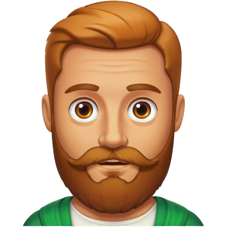 Mad Irish man half body emoji