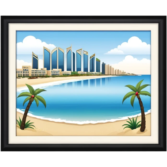 bahrain bay and four season in bahrain but from the beach/ocrean view emoji