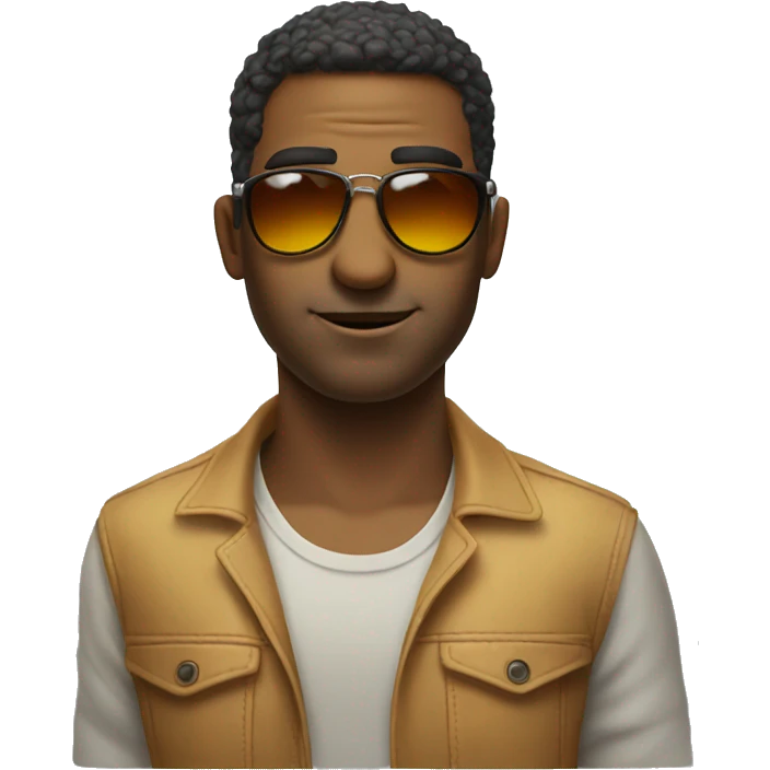 Sunglasses not smiling emoji