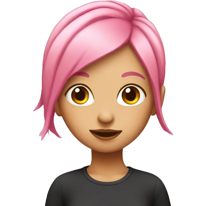 Pink hair girl emoji