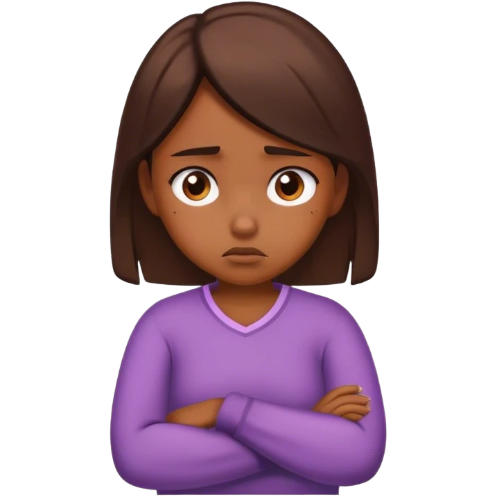 girl crossed arms upset emoji