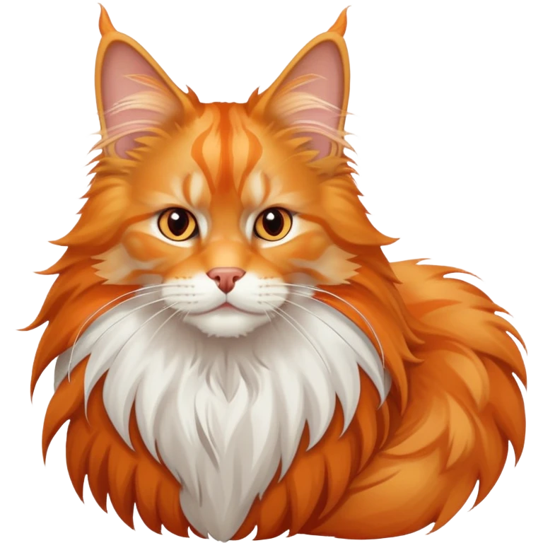 Orange Maine-coon emoji