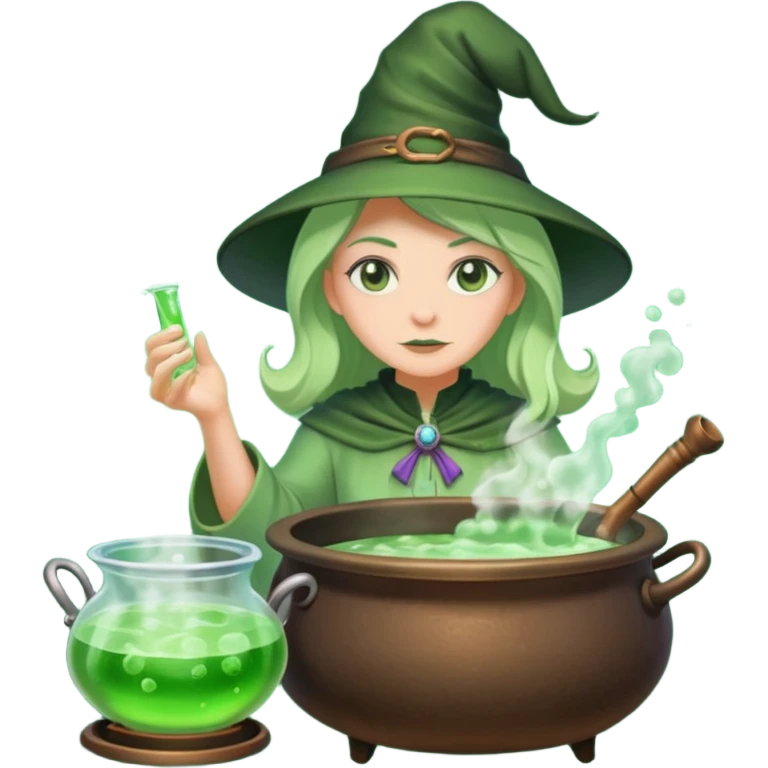 green witch cooking potion emoji