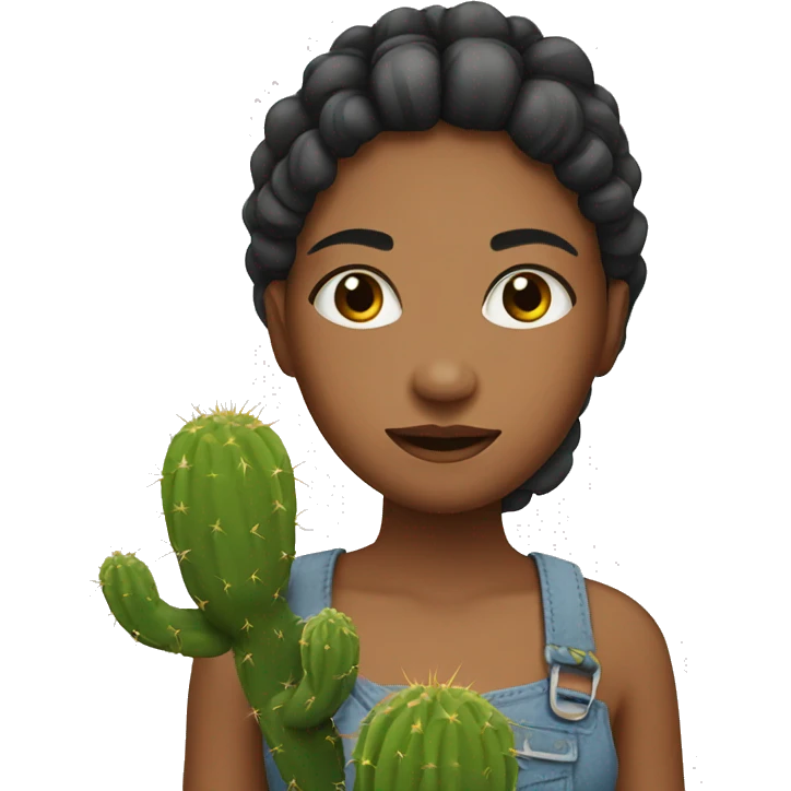 girl with cactus  emoji