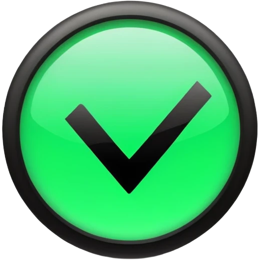 segno di spunta nero all'interno di un cerchio verde emoji