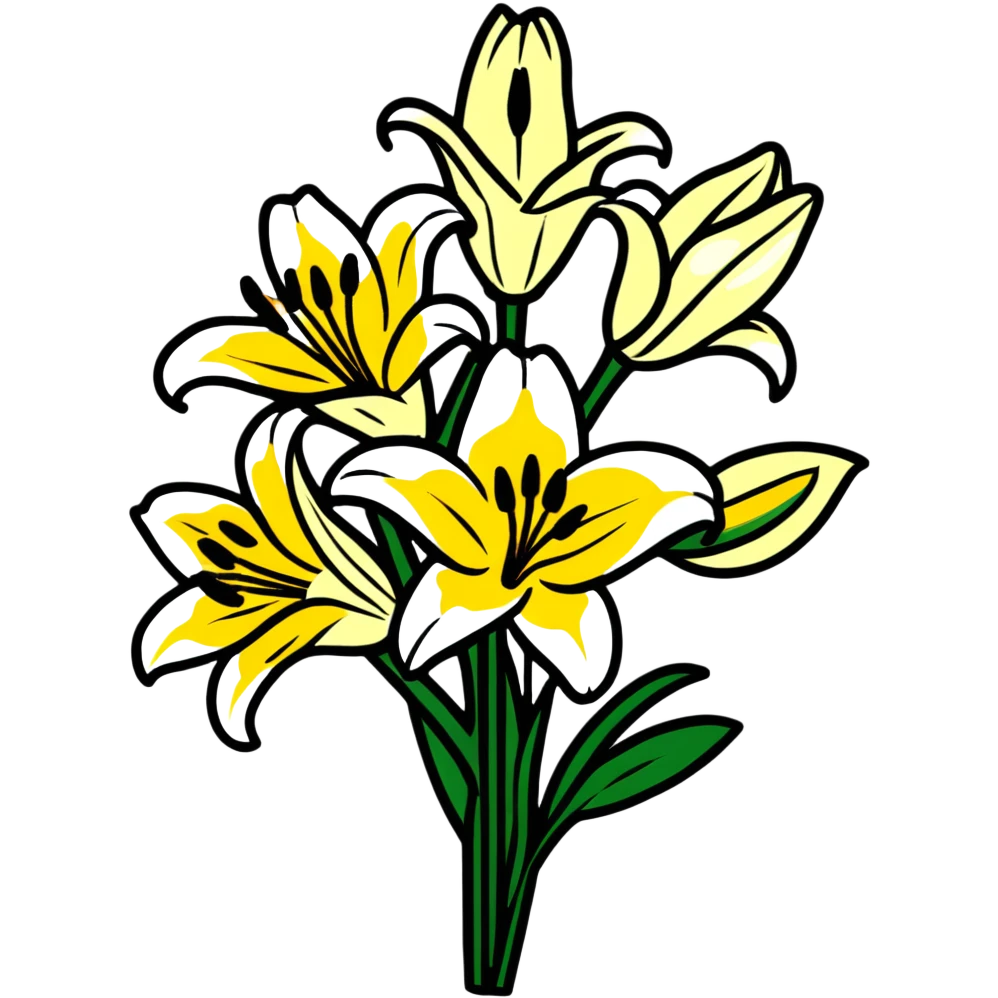 lily flower bouquet emoji