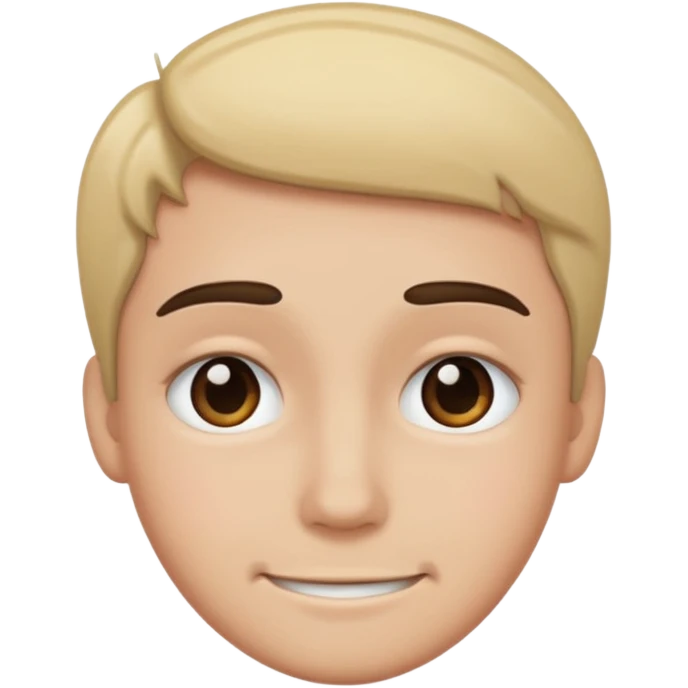 A smile but with the sad eyebrow emoji