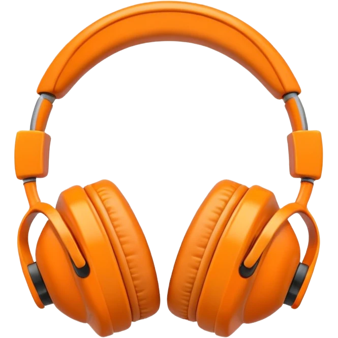 orange headphone emoji