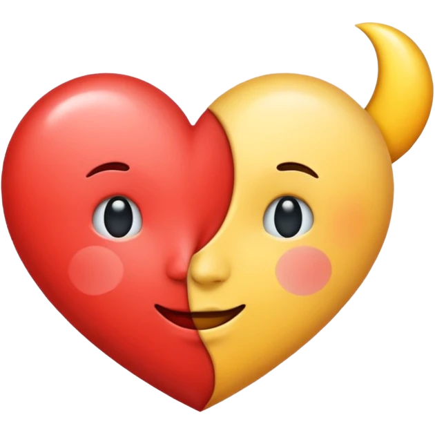Heart and moon emoji emoji