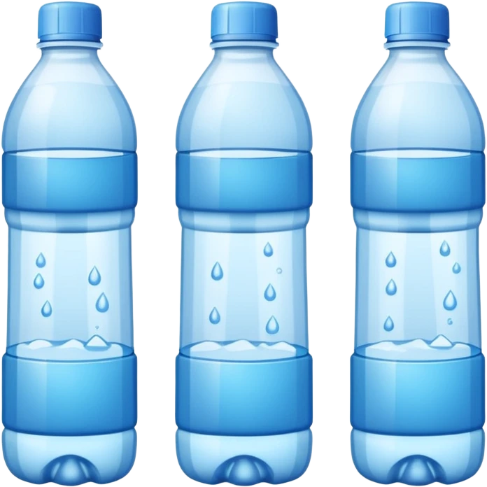 botellas de agua emoji