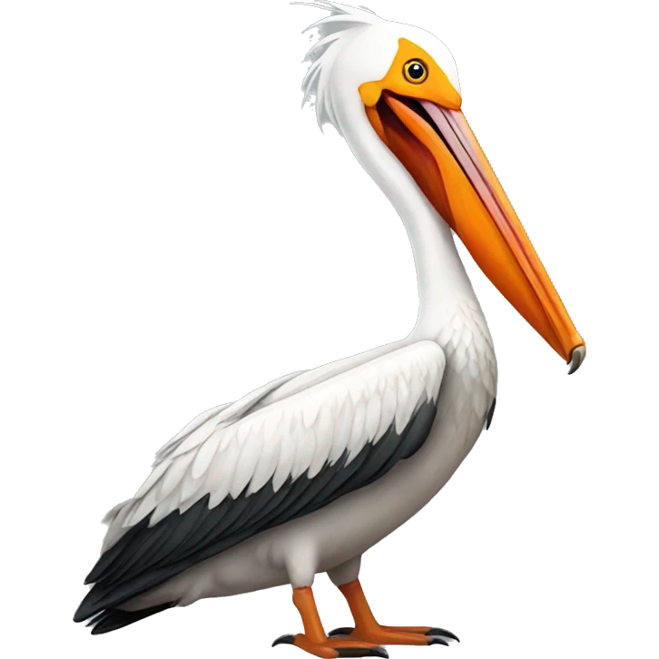 Pelican with phoenix colours emoji