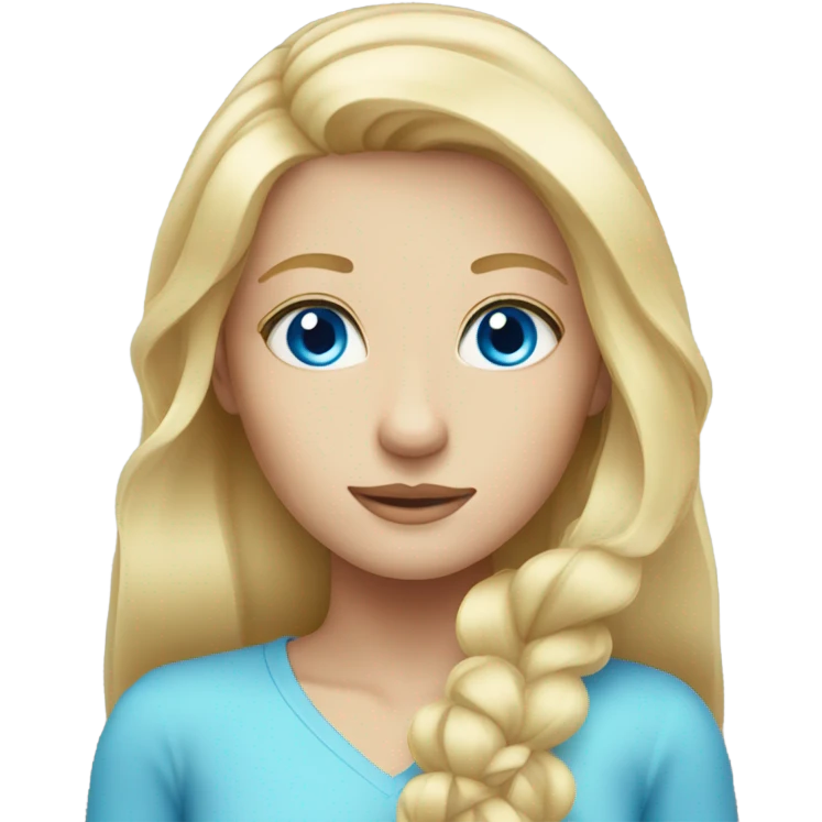 Blonde hair blue eyes emoji