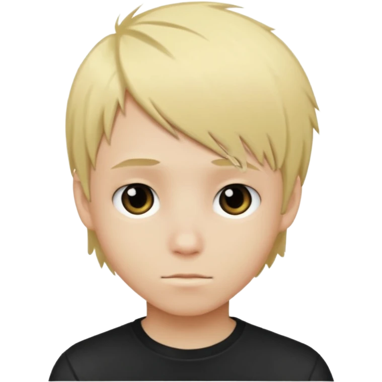 boy teen with blonde hair emo emoji