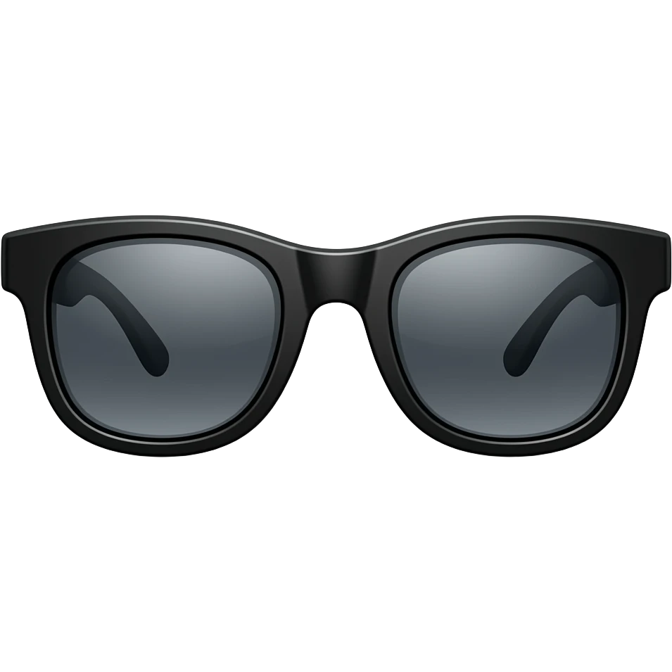 black sunglasses, realistic, minimal, clean background, product photography emoji
