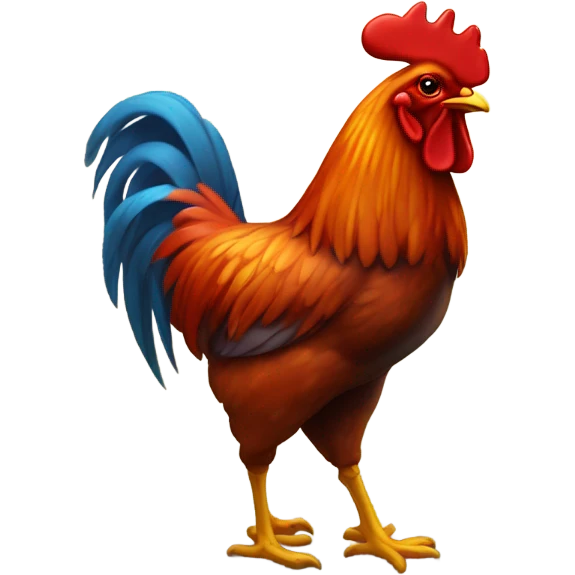 Red rooster emoji