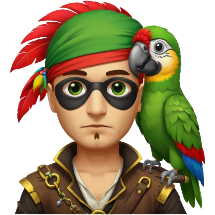 pirate and parrot emoji