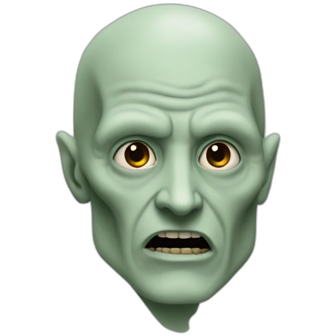 Voldemort with a nose emoji
