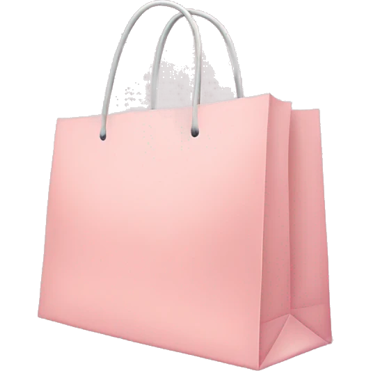 Light pink shopping bags emoji