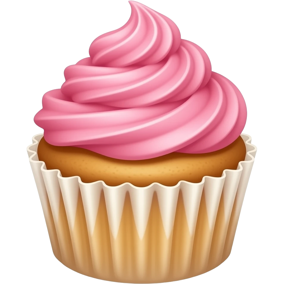 Cupcake with pink icing emoji