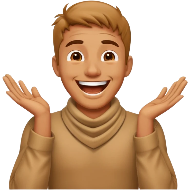 guy with hands around neck laughing  emoji