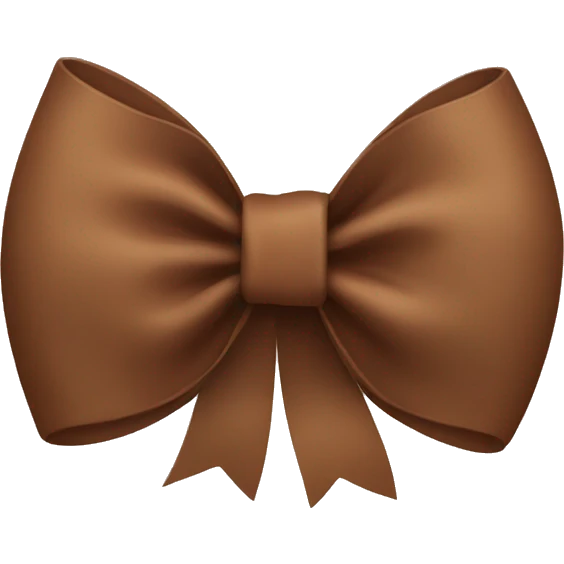 Brown bow emoji