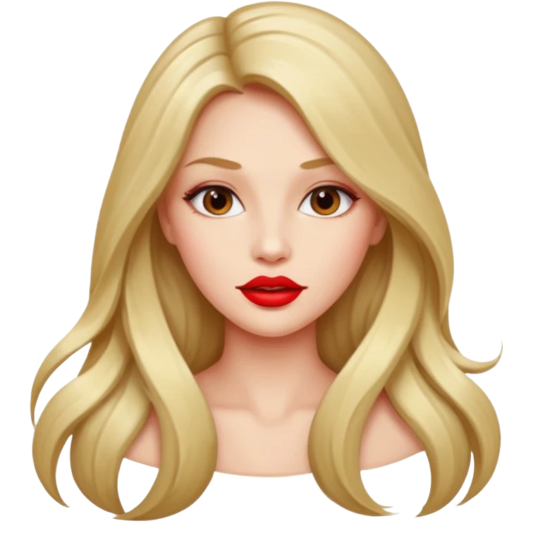 Hot girl with long hair emoji