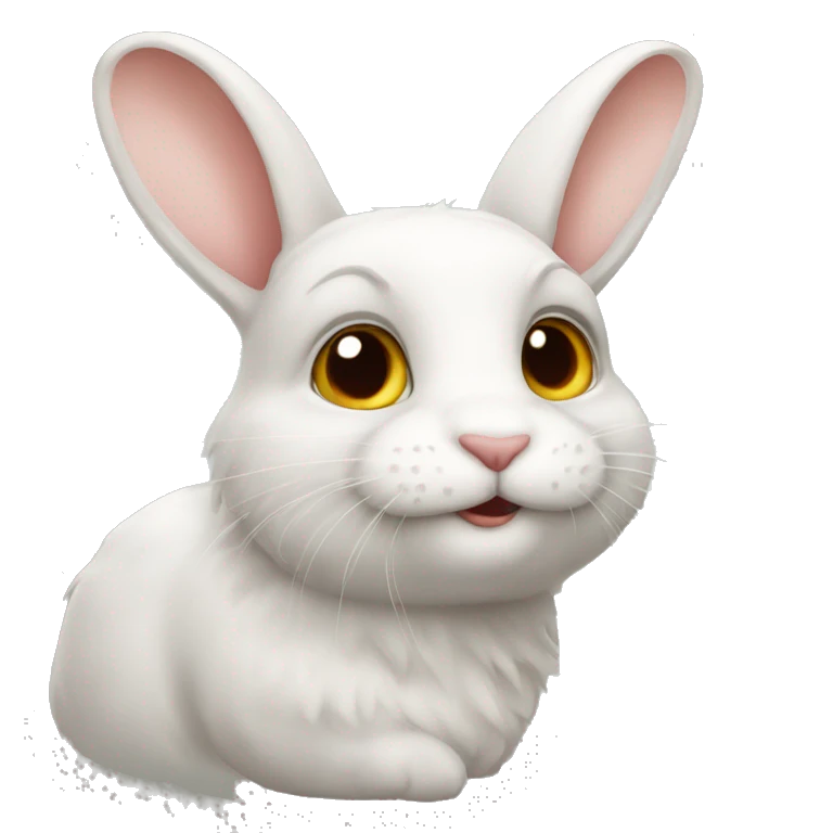 lapin avec chat emoji