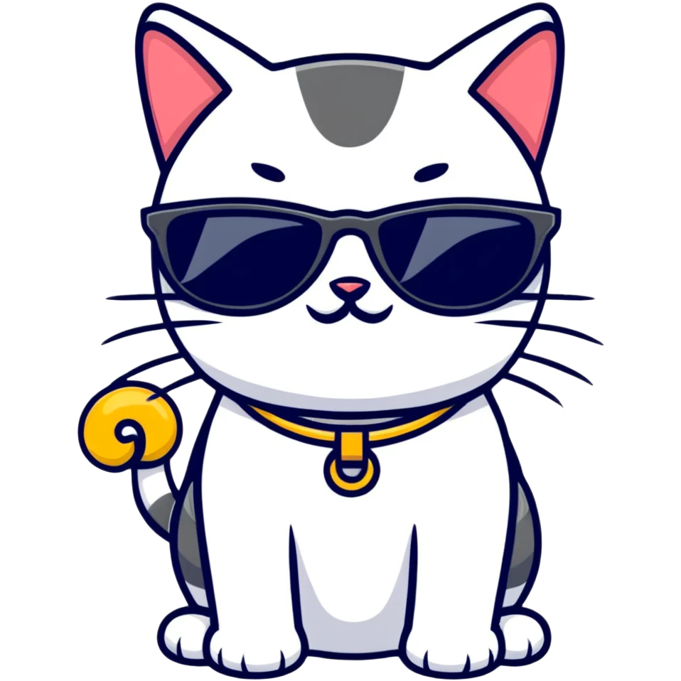 Cat with sunglasses emoji