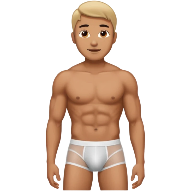 Man in clear underwear emoji