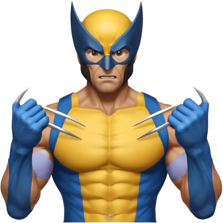 wolverine marvel superhero full mask upper body shot emoji