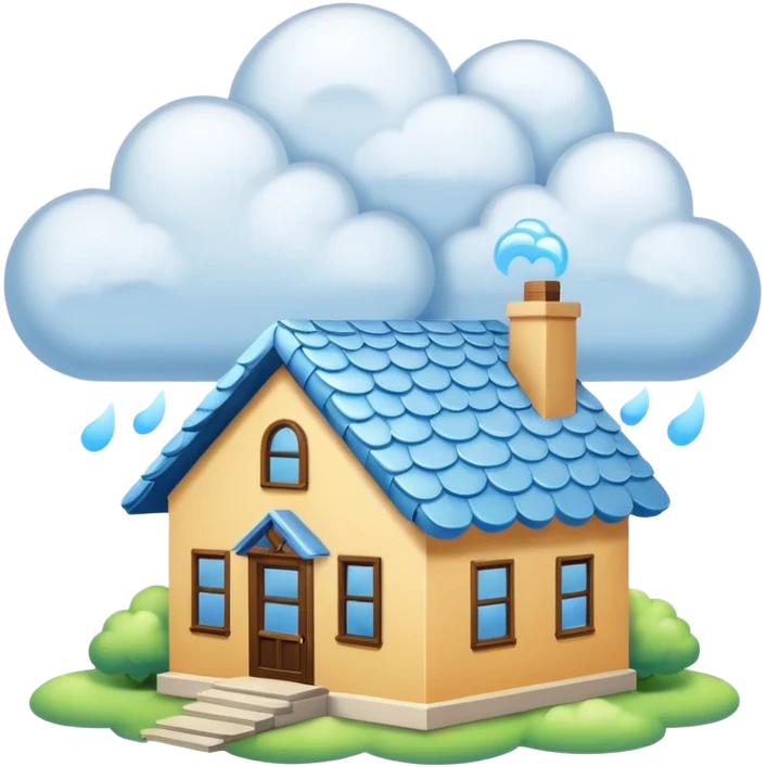 house made of clouds material  emoji