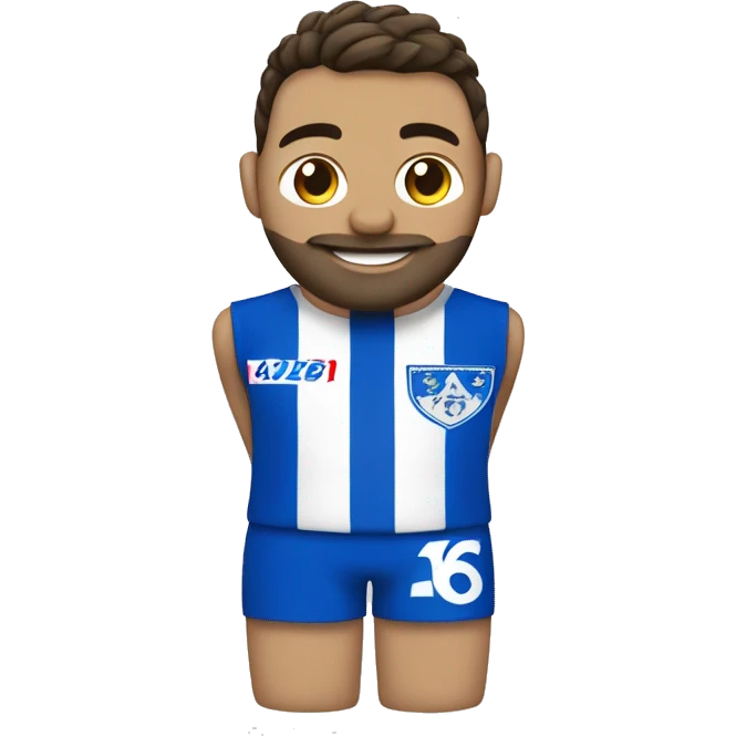 Homme avec un maillot de Auxerre  emoji