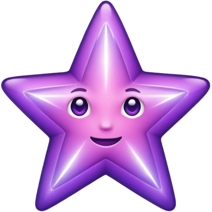 Purple star shimmery emoji