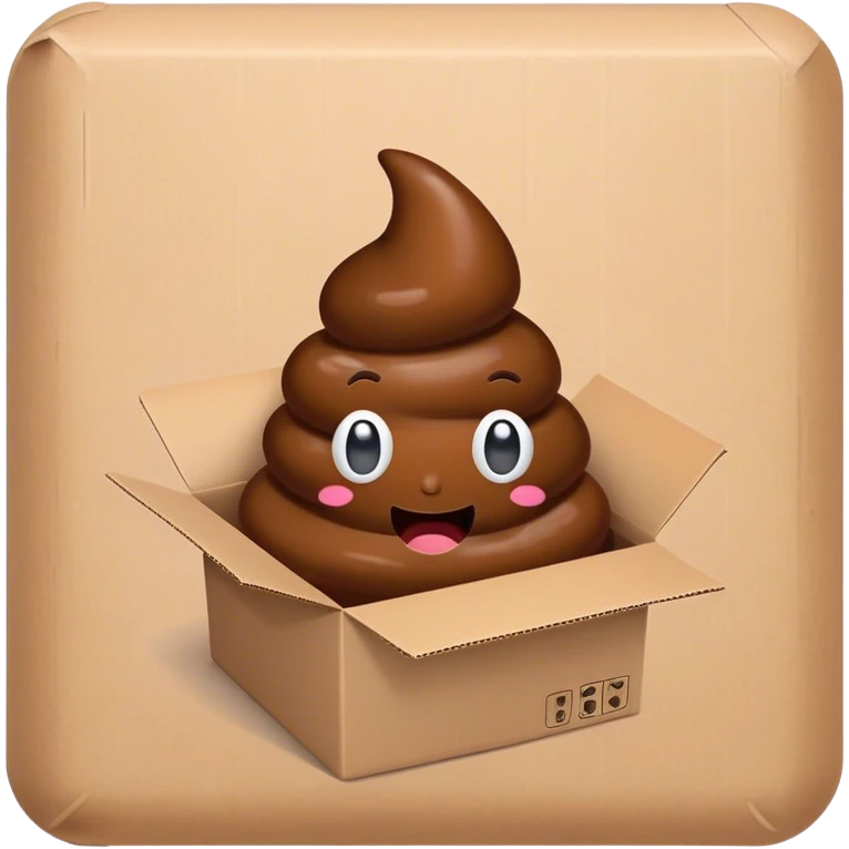 Poop in box emoji