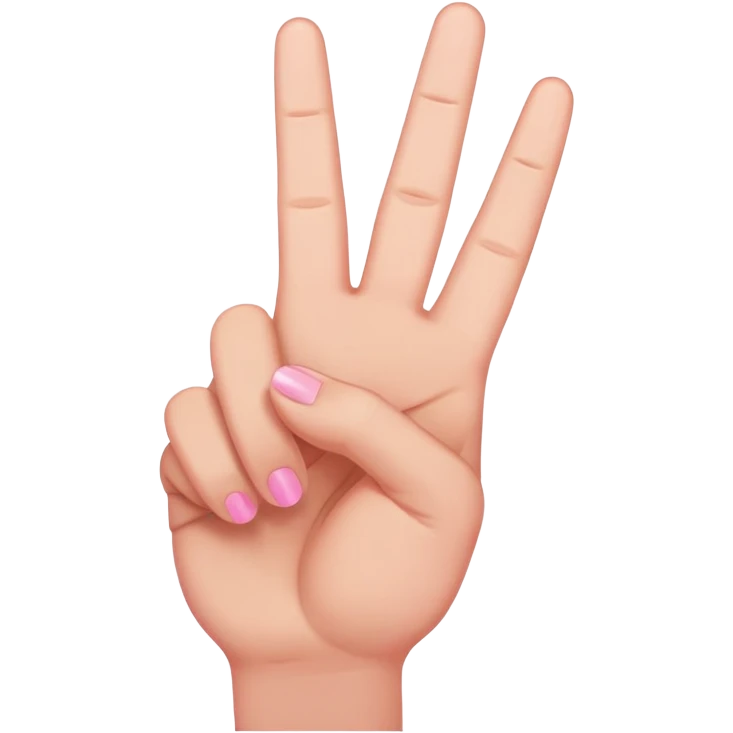 Peace sign with the pinky up too  emoji