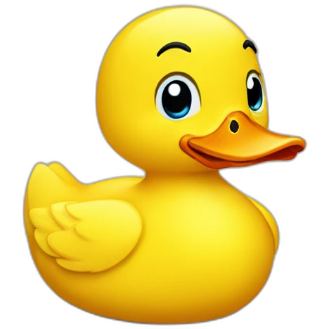 a cartoon yellow duck emoji
