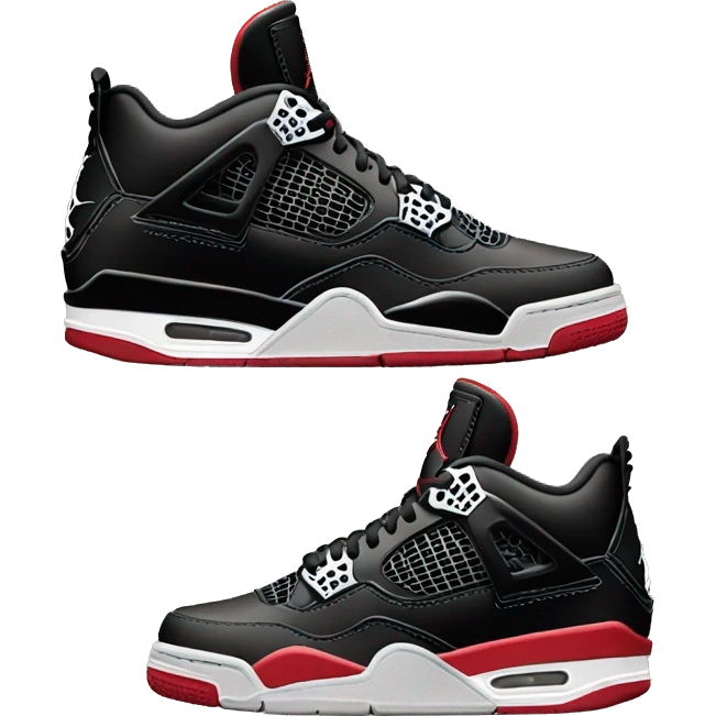 air jordan 4 bred emoji