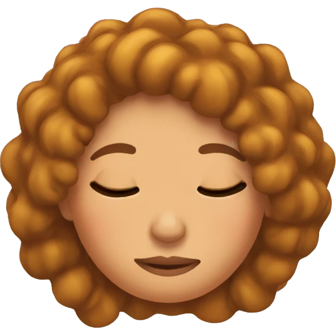 Curry hair sleeping Woman emoji
