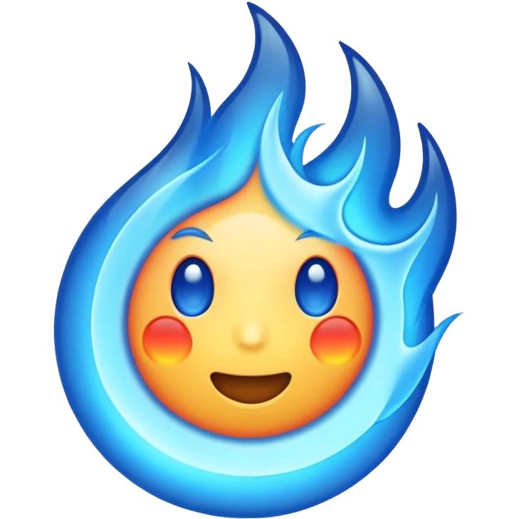 blue fire emoji