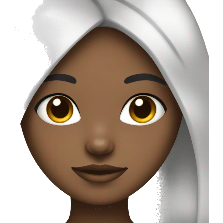 Straight hair Black girl with black/white cat emoji