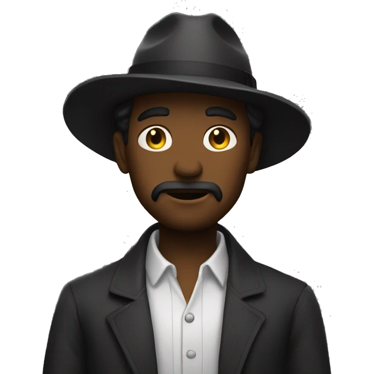 Noir tenant une noix emoji