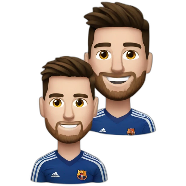 Messi marcando a Cristino Ronaldo  emoji