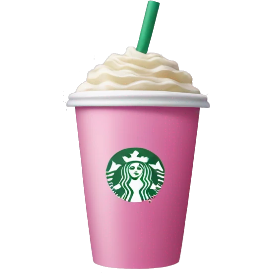 pink starbucks cup emoji