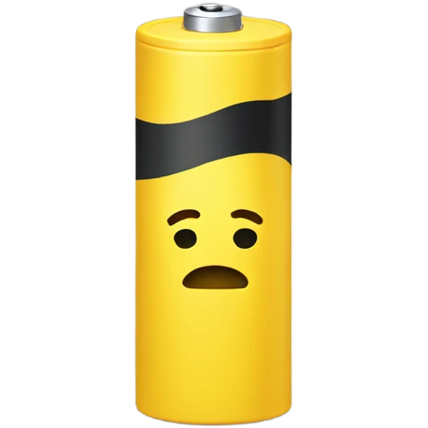 Yellow Sad battery  emoji