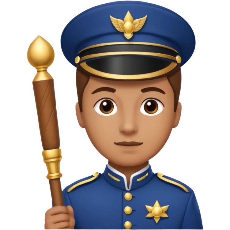 Parade Marchers, drum major emoji