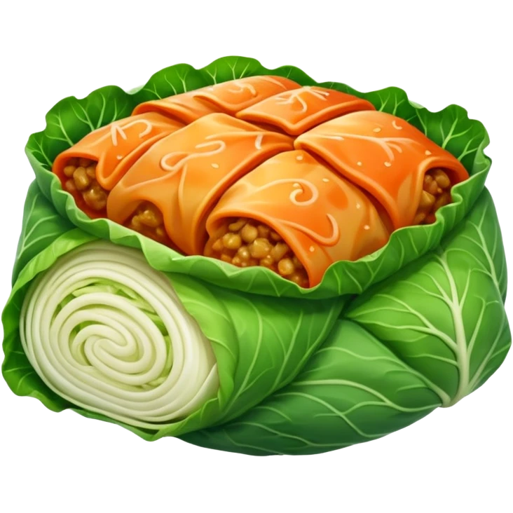 Very simple singular cabbage roll emoji